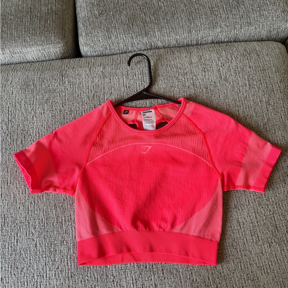 Gymshark Neon Pink Athletic Crop Top